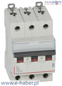 WYŁĄCZNIK NADPRĄDOWY S 303 3P C 6A 6000A SERII DX3